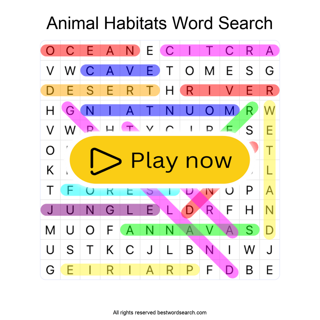 Animal Habitats puzzle