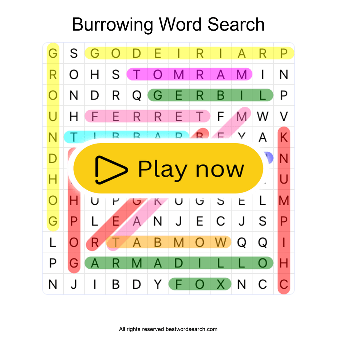 Burrowing Animals puzzle