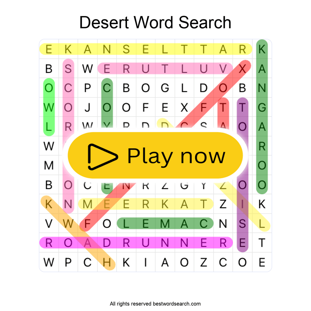 Desert Animals puzzle