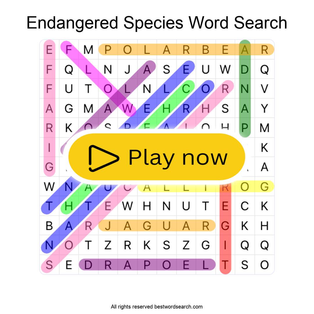 Endangered Species puzzle