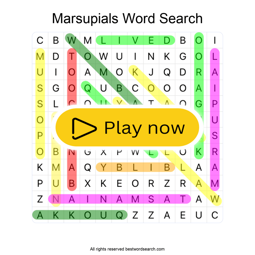 Marsupials puzzle