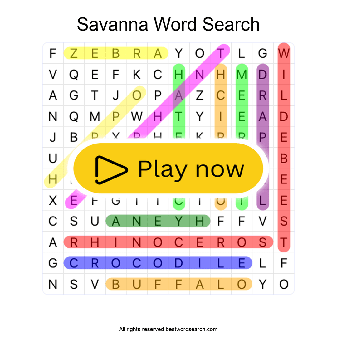 Savanna Animals puzzle