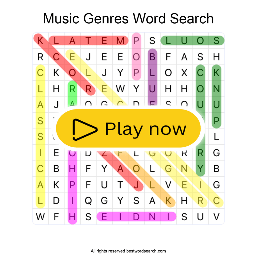 Music Genres puzzle