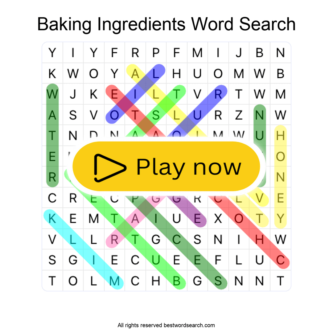 Baking Ingredients puzzle