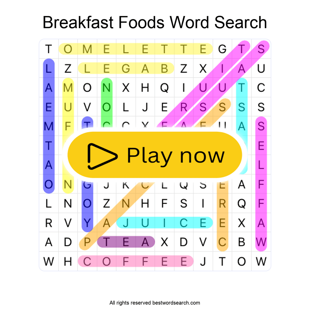 Breakfast Foods puzzle