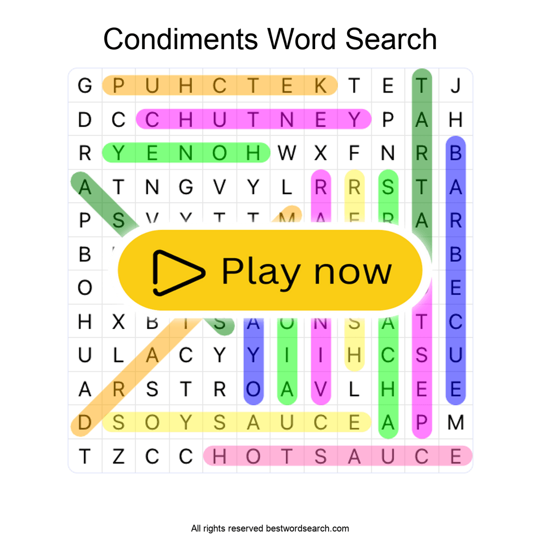 Condiments puzzle