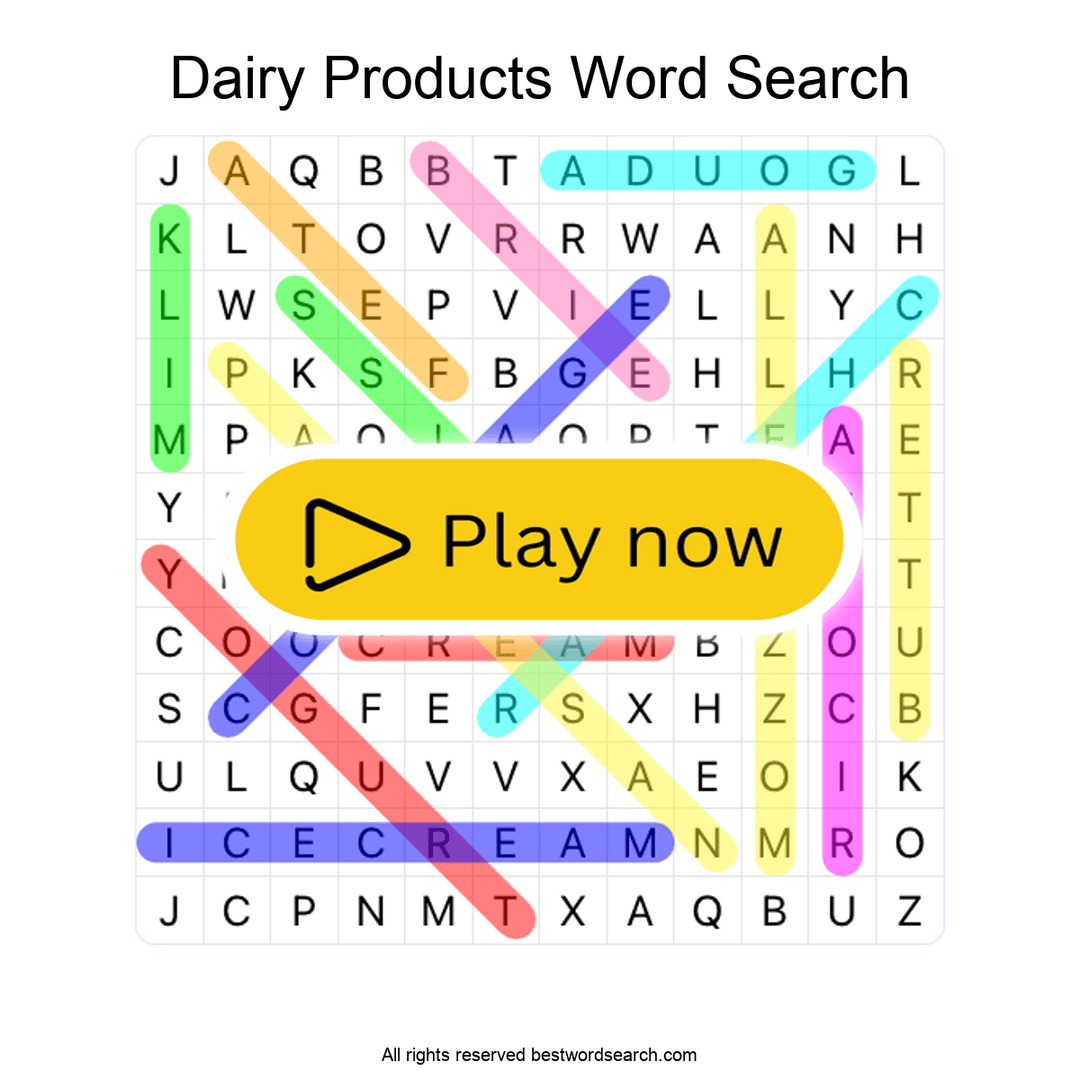 Dairy Products puzzle
