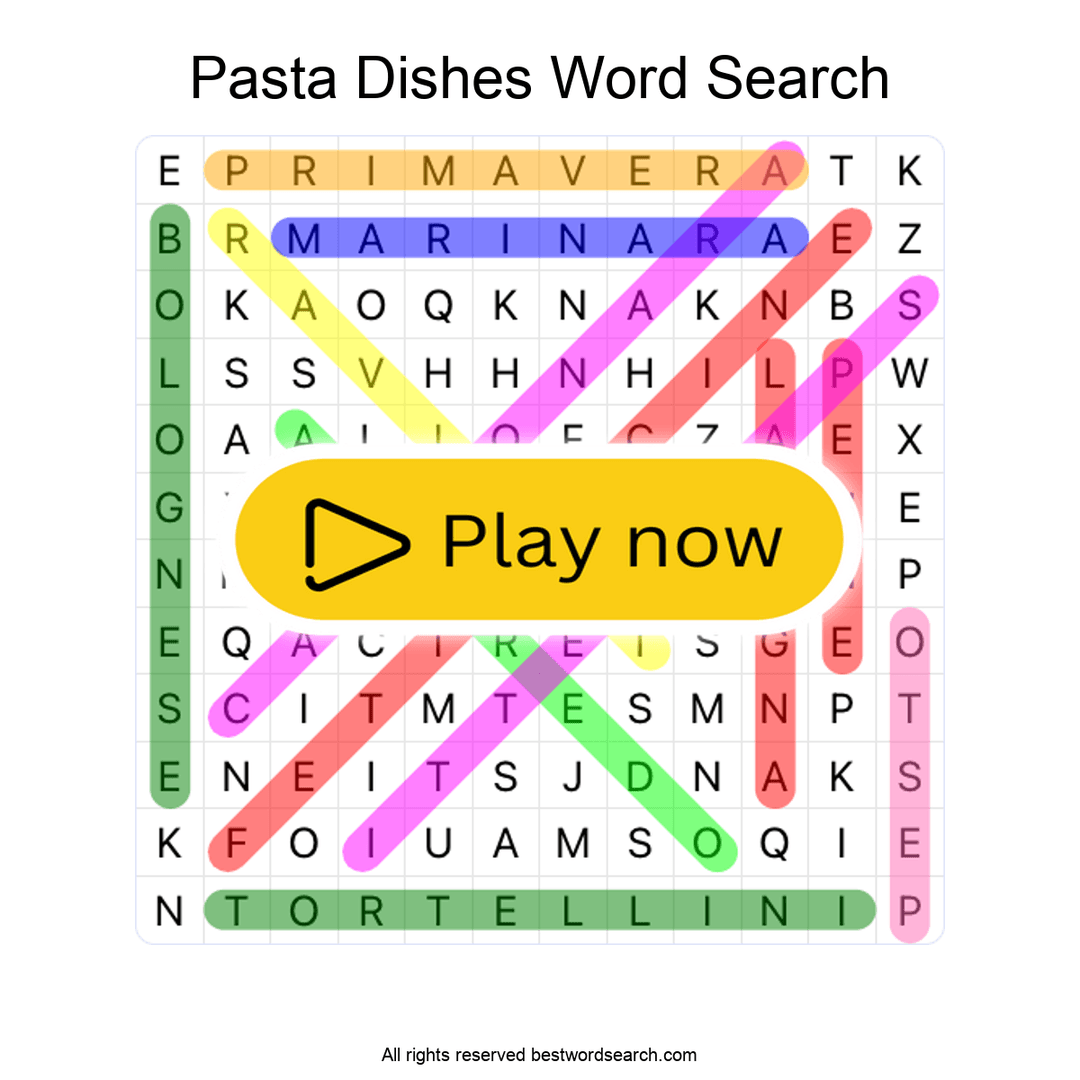 Pasta Dishes puzzle