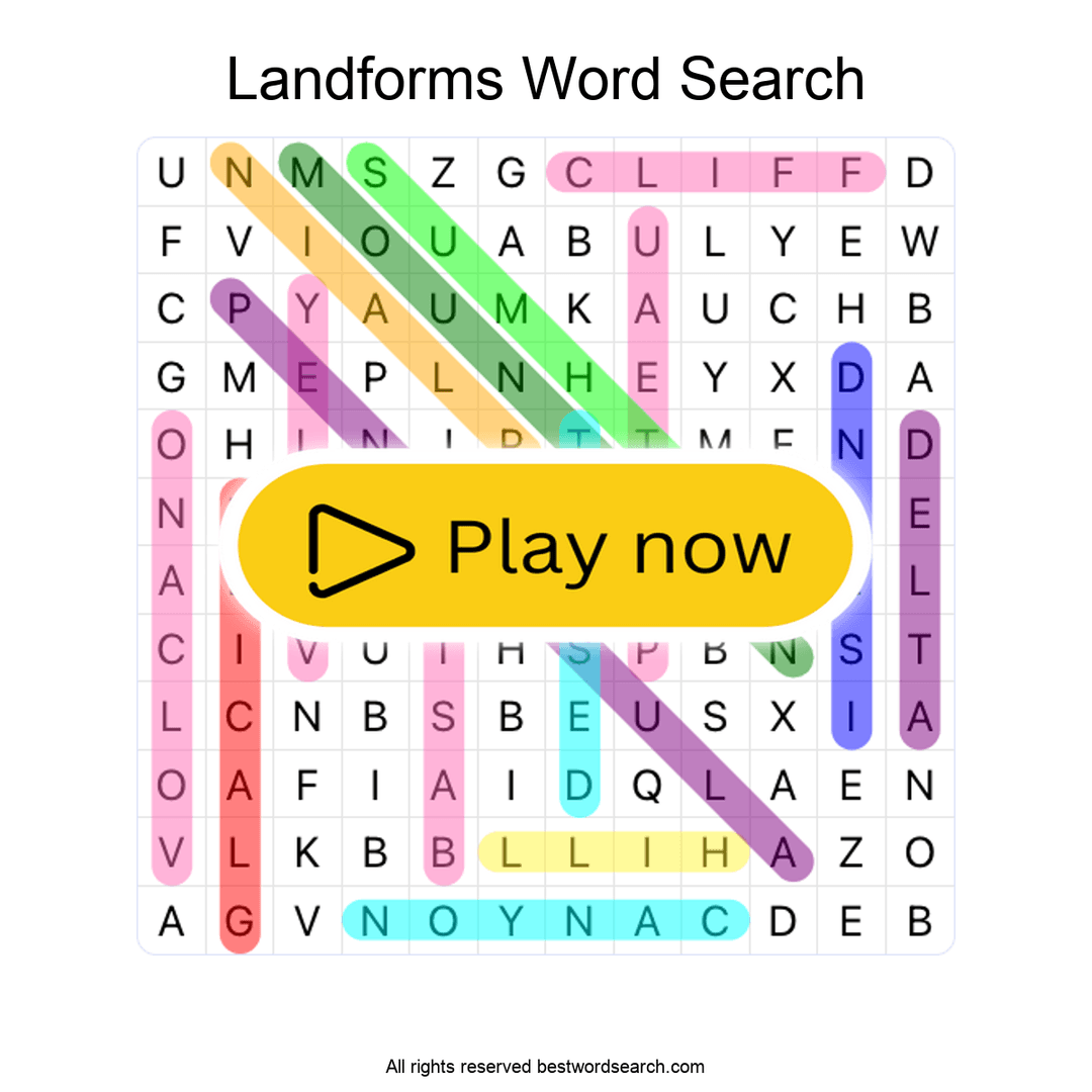 Landforms puzzle