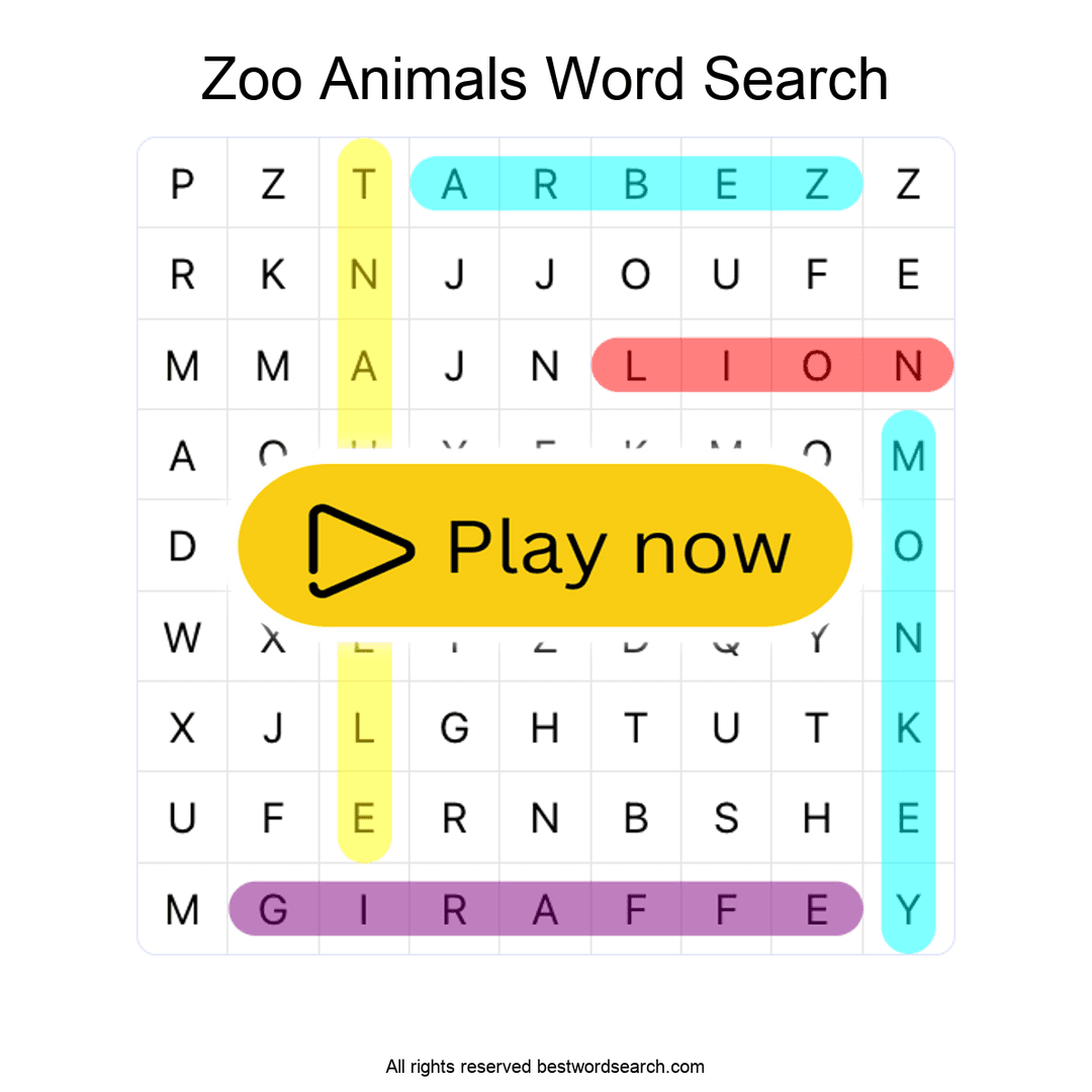 Zoo Animals puzzle