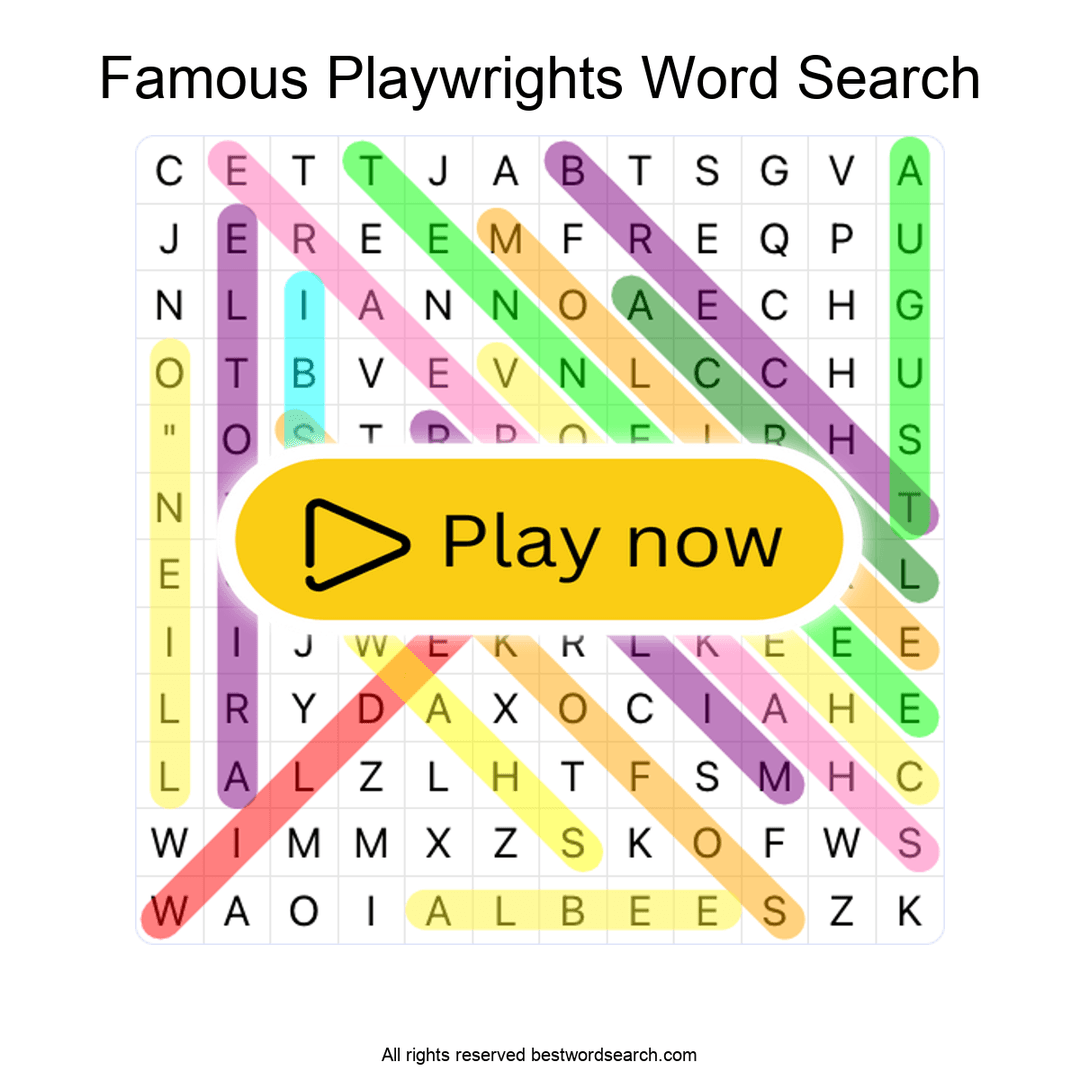Famous Playwrights puzzle