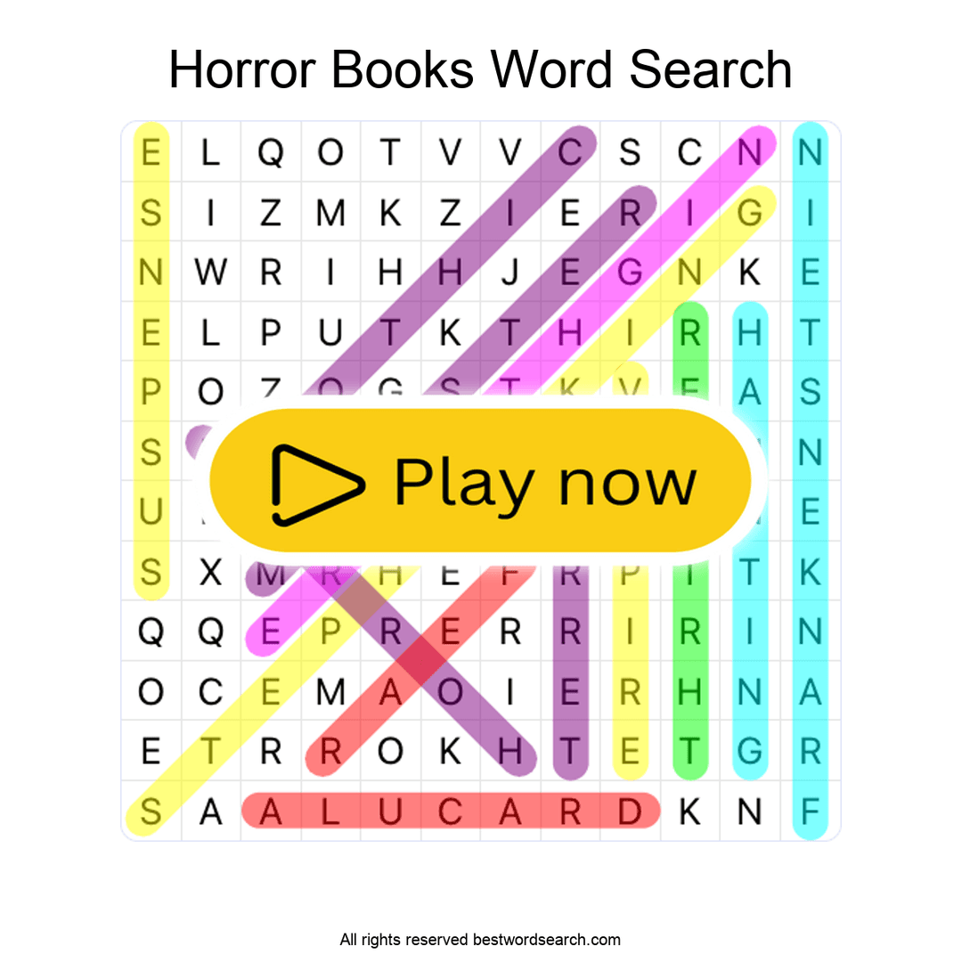 Horror Books puzzle
