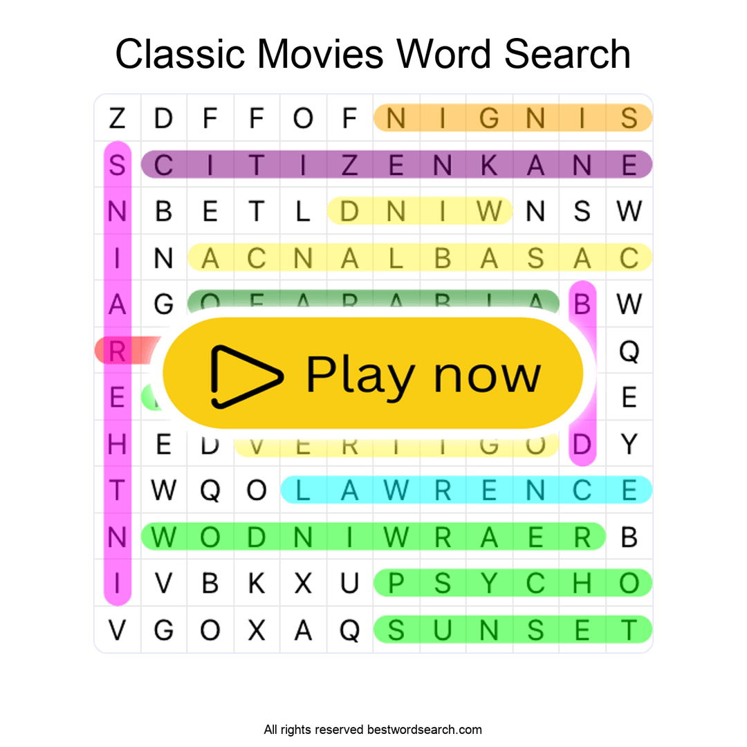 Classic Movies puzzle