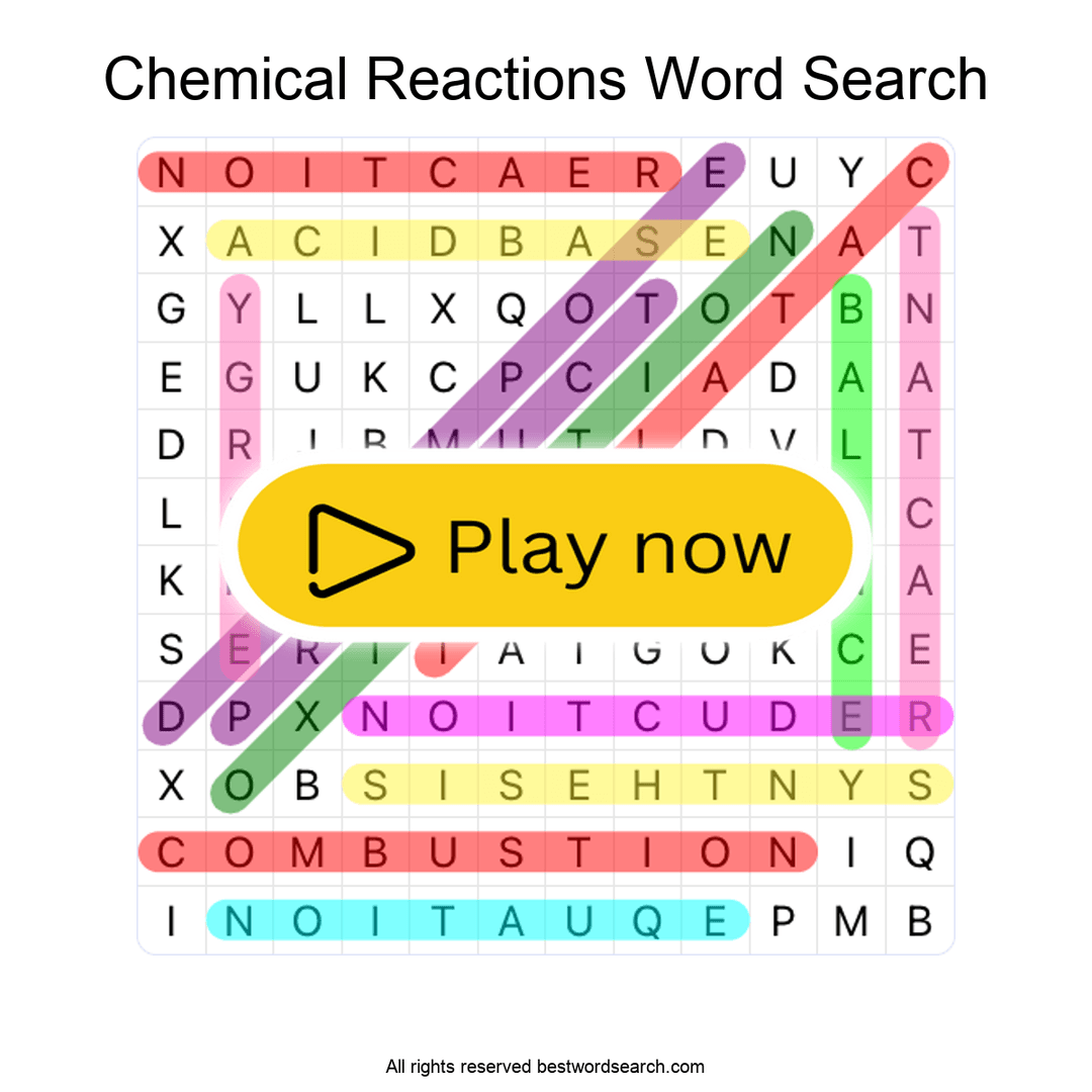 Chemical Reactions puzzle