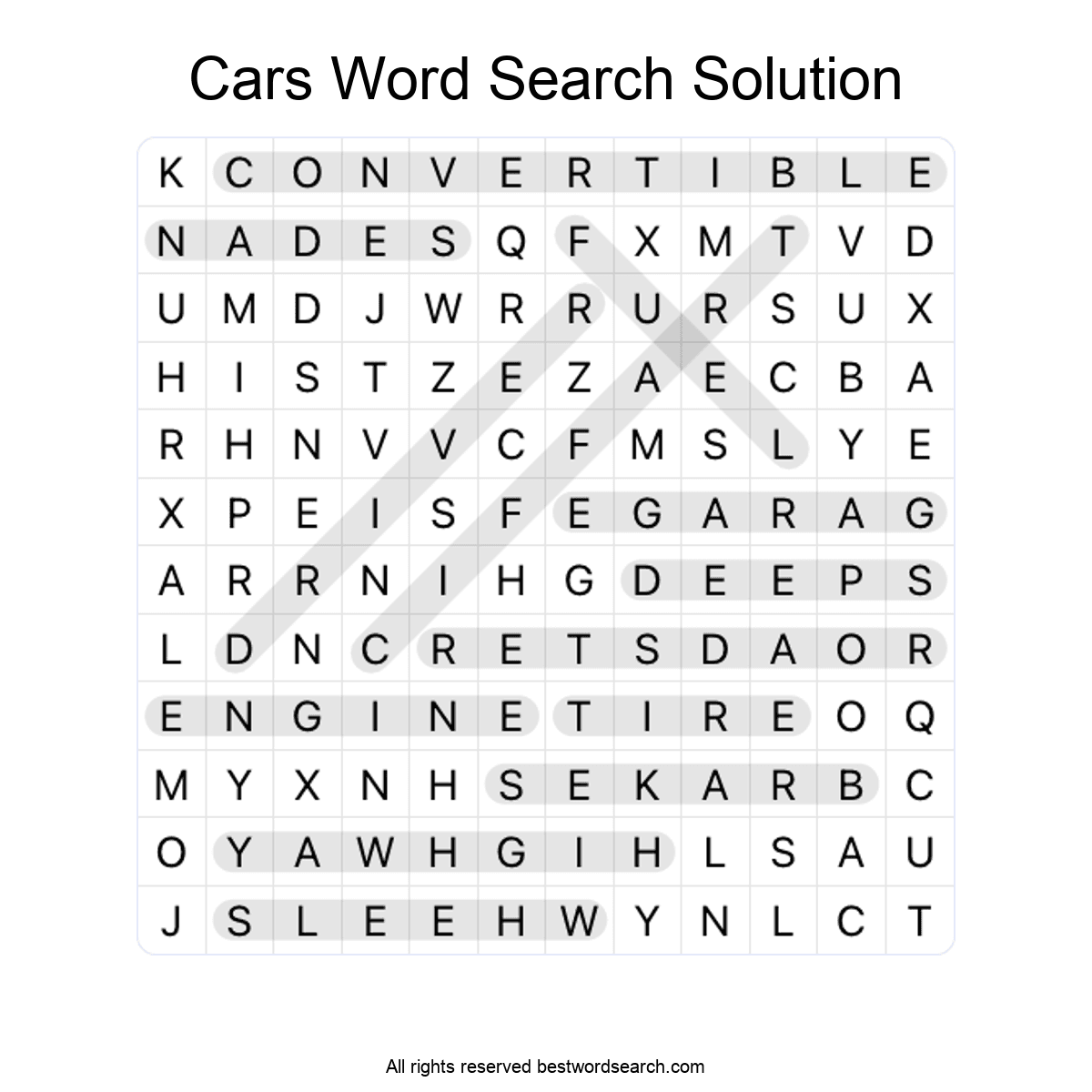 Transportation word search puzzles