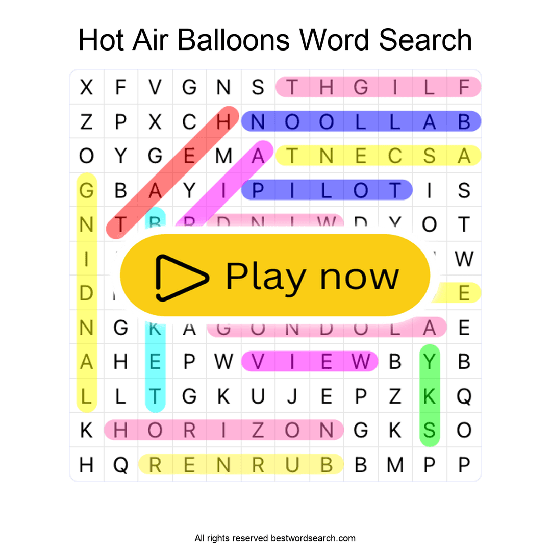 Hot Air Balloons puzzle
