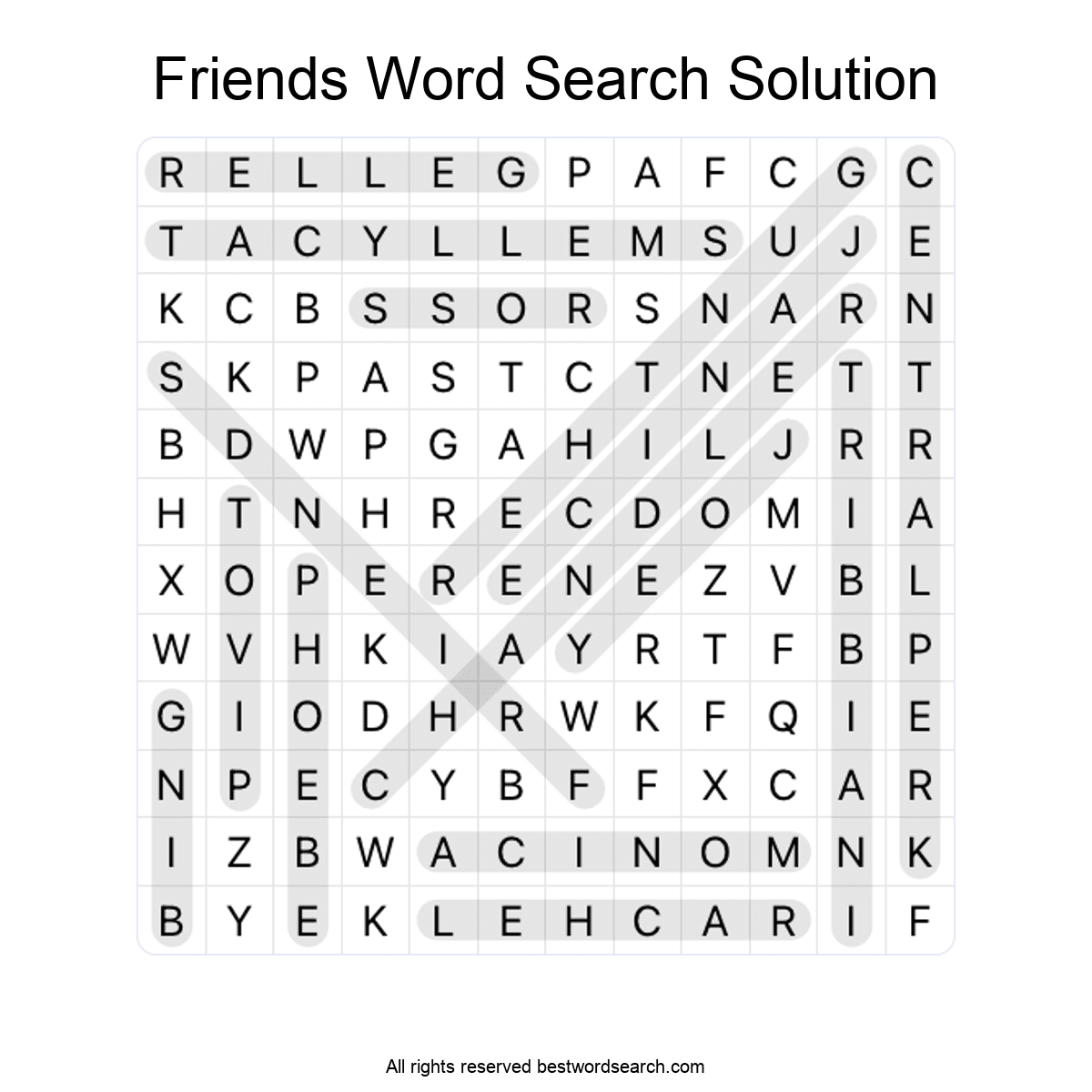 TV Series word search puzzles