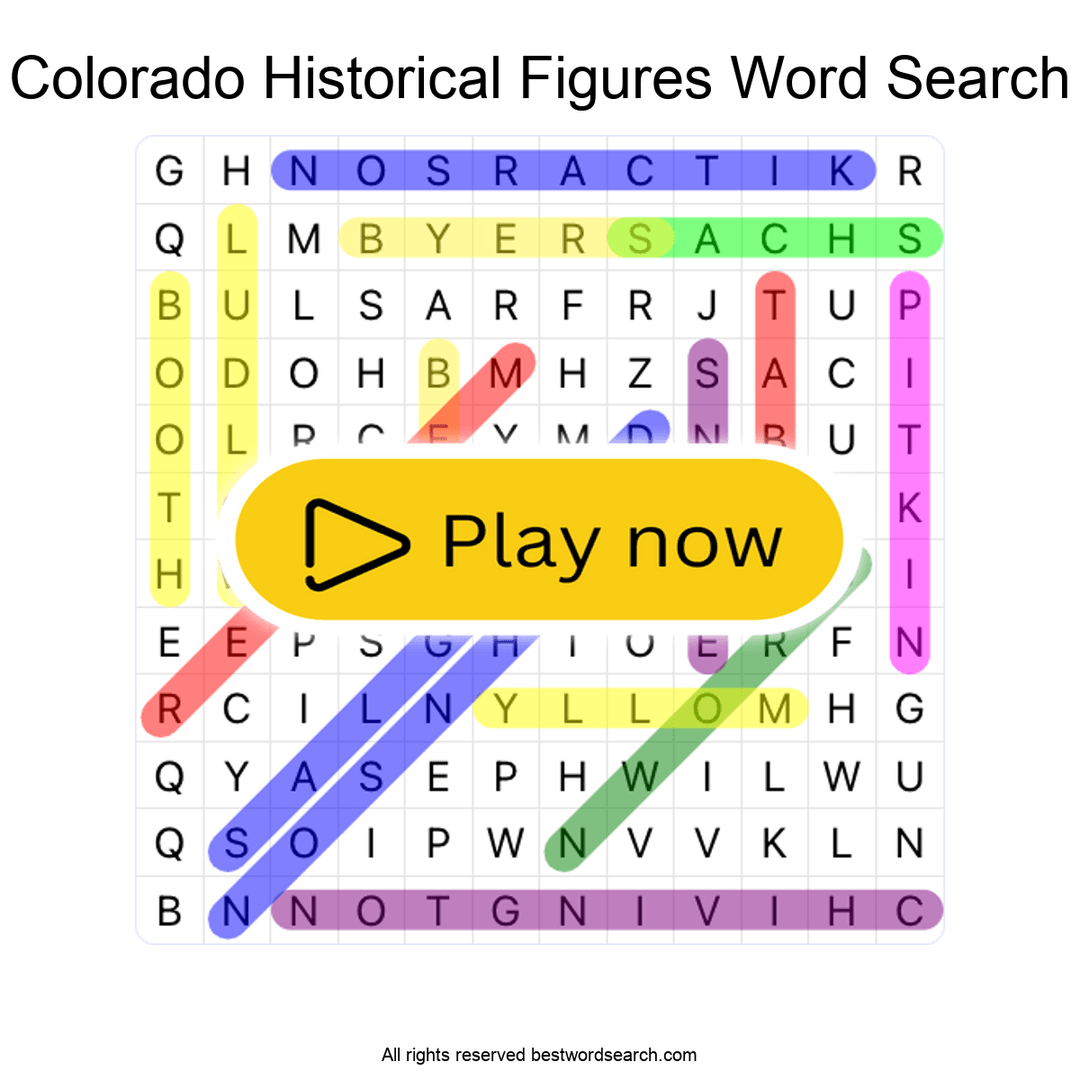 Colorado Historical Figures puzzle