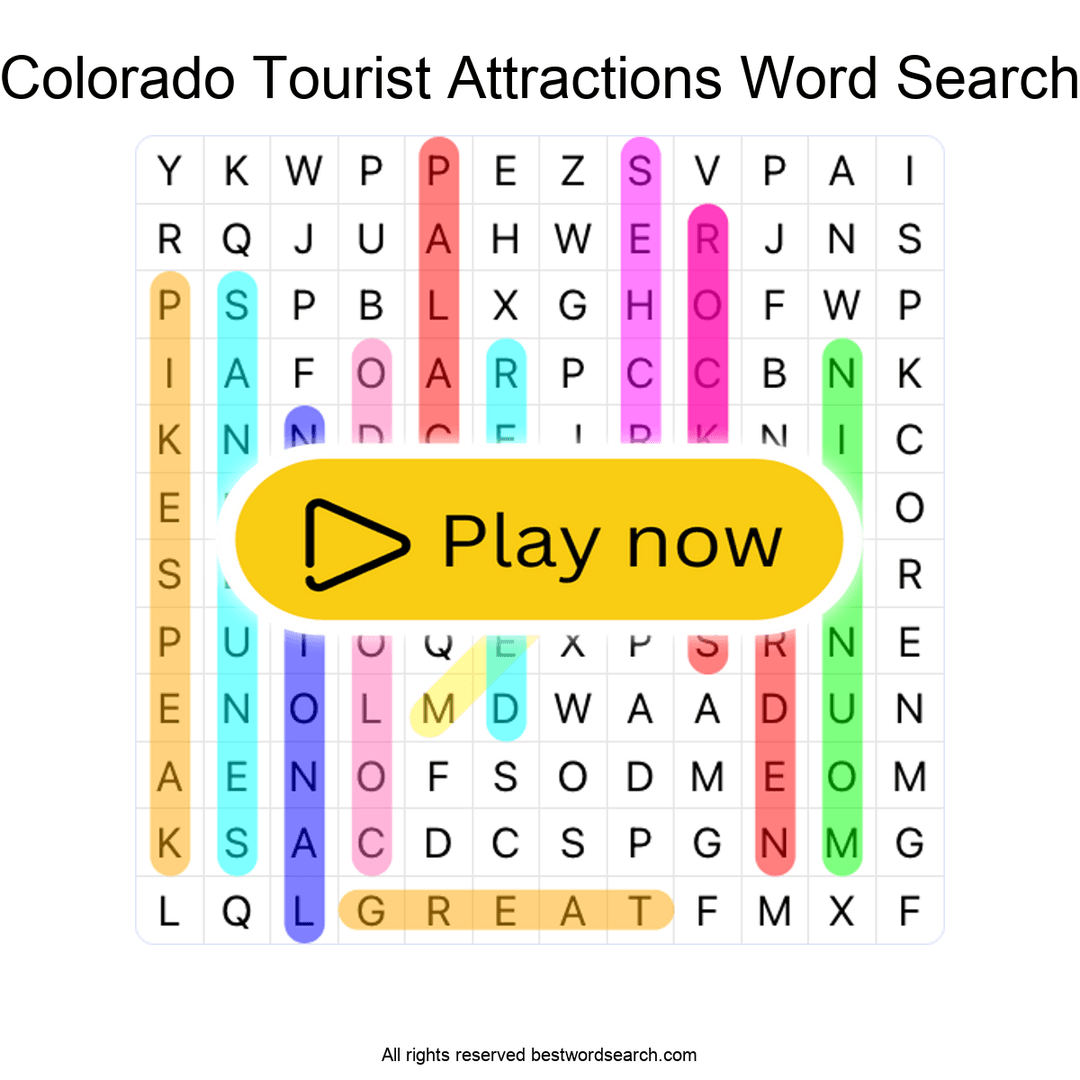 Colorado Tourist Attractions puzzle
