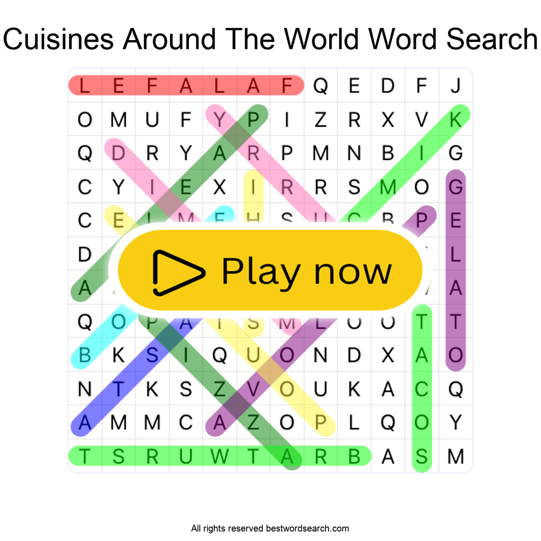 Cuisines Around the World puzzle