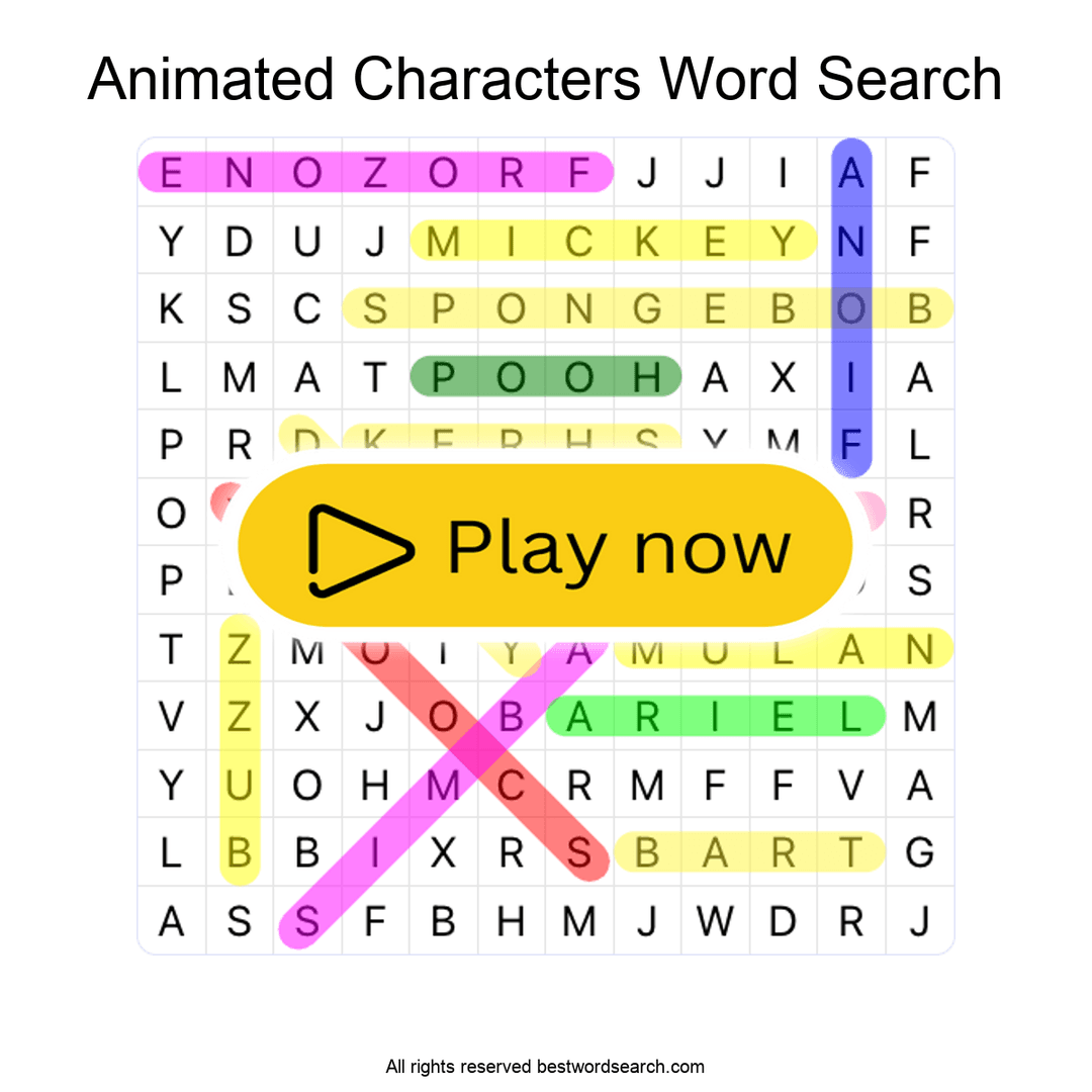 Animated Characters puzzle