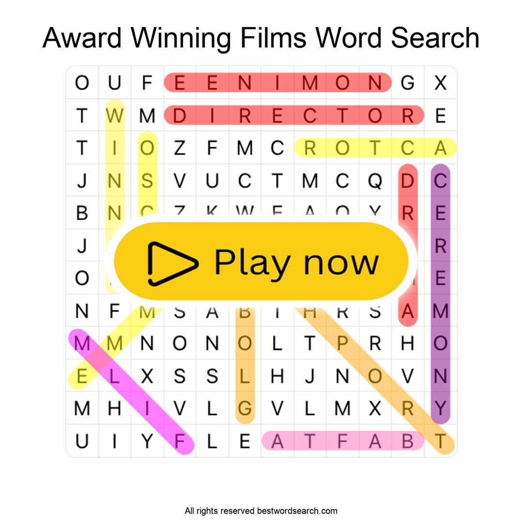 Award Winning Films puzzle
