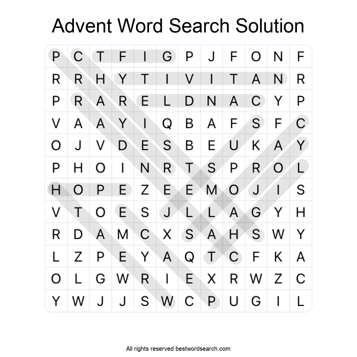 Seasonal and Holidays word search puzzles