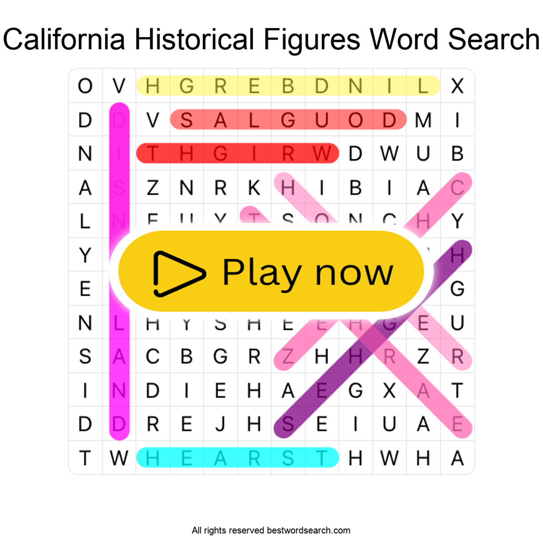 California Historical Figures puzzle