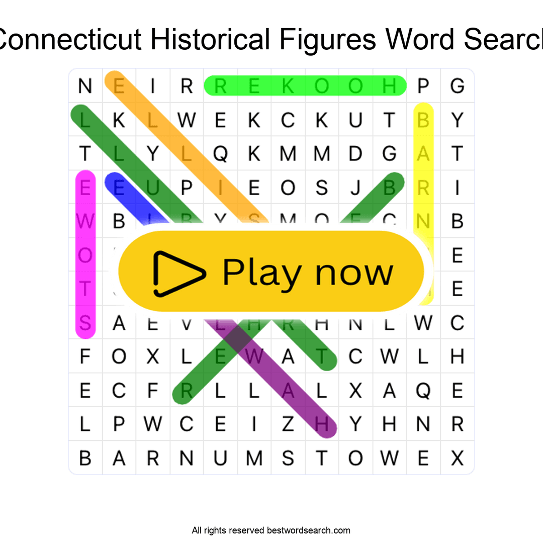 Connecticut Historical Figures puzzle